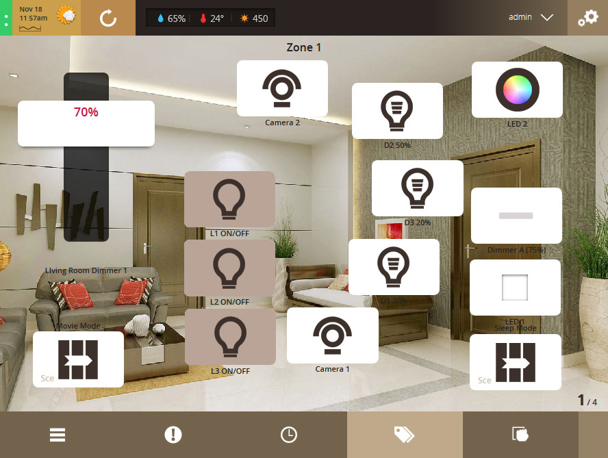 VHOME Smart Home front-end interface