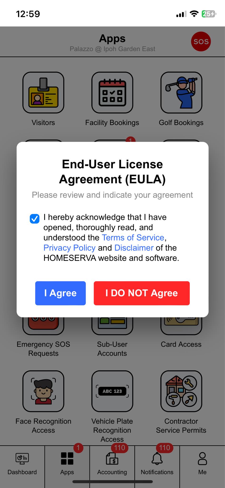 Main User Accounts App Screenshot
